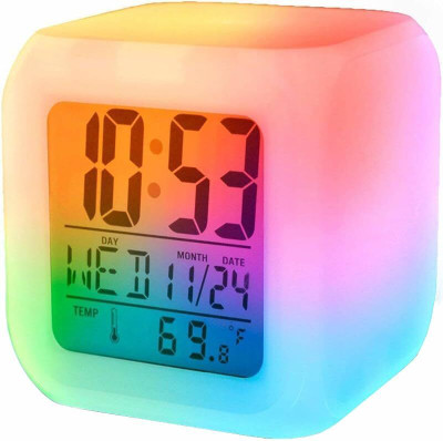 VIYORA Digital White Clock