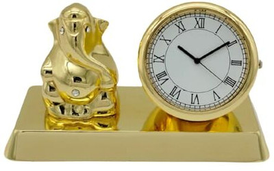 Nxz Digital Analog Gold Clock