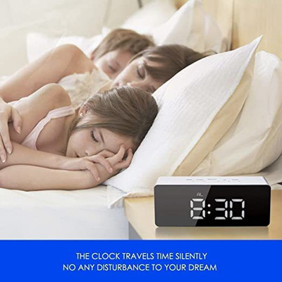 KESHAVART Digital Silver Clock