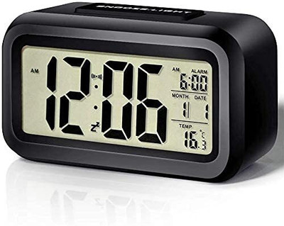 RHONNIUM Digital Black Clock