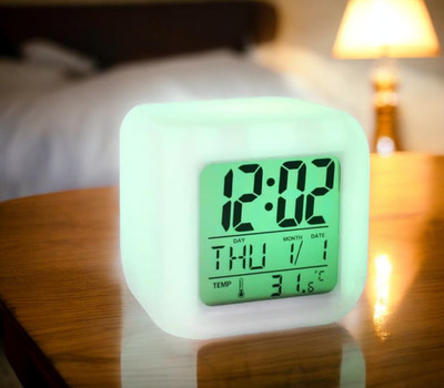 omkarzone Digital White Clock