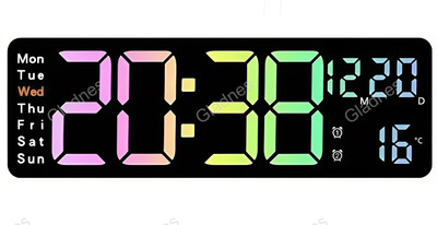 Touchcart Digital Multicolor Clock