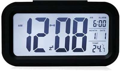RHONNIUM Digital Black Clock