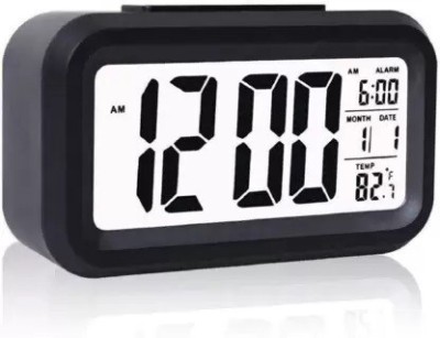 K4Mart Digital Backlight Battery Operated Alarm Table Multicolour Clock