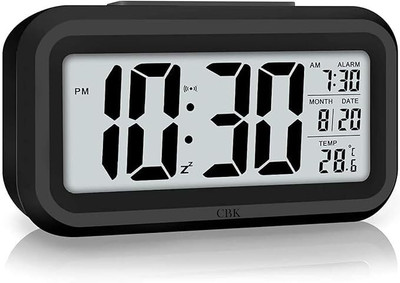 AERYS Digital Date & Temperature Alarm Table Clock for Students, Home, Office Clock