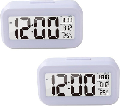KUBER INDUSTRIES Digital White Clock
