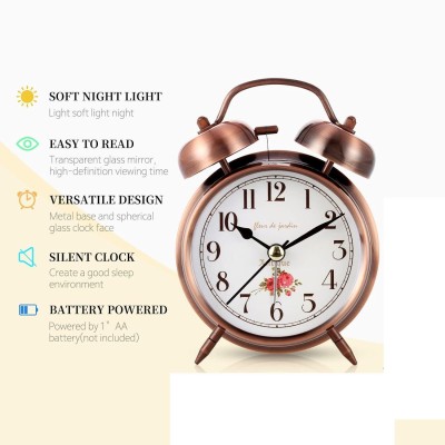 ASTOUND Analog Brown Clock