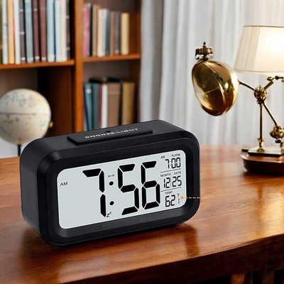 omkarzone Digital Black Clock