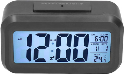 RHONNIUM Digital Black Clock