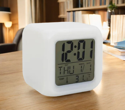 omkarzone Digital White Clock