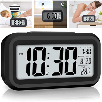 ASHA Digital Black Clock