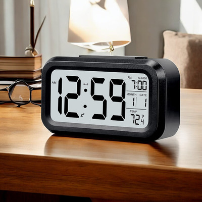 omkarzone Digital Black Clock