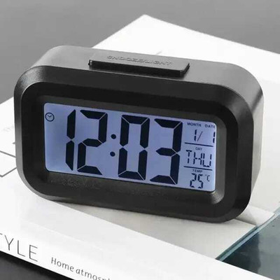 sykz Analog-Digital Black Clock