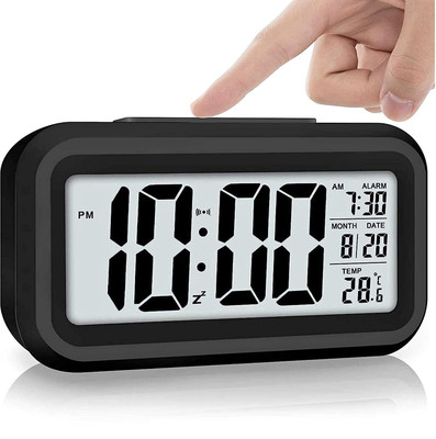 RHONNIUM Digital Black Clock