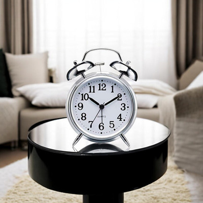 omkarzone Analog Silver Clock