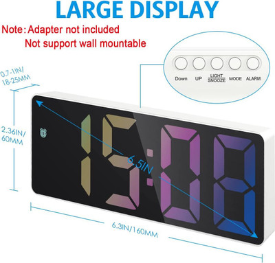 GVJ TRADERS Digital Multicolor Clock