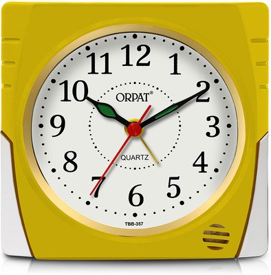 ORPAT Analog Yellow Clock