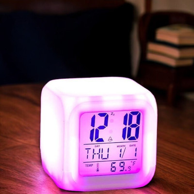 omkarzone Digital White Clock
