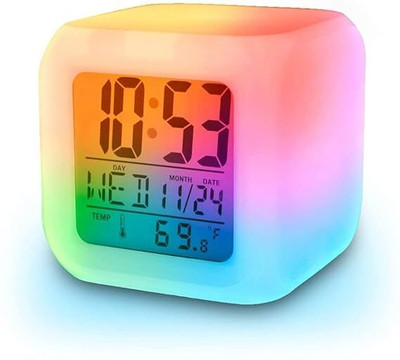Lozenge Digital Multicolor Clock