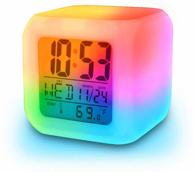 omkarzone Analog-Digital Multicolor Clock