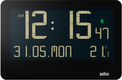 Braun Digital Black Clock