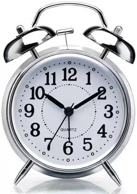 Shree Hans Creation Analog-Digital Silver Clock