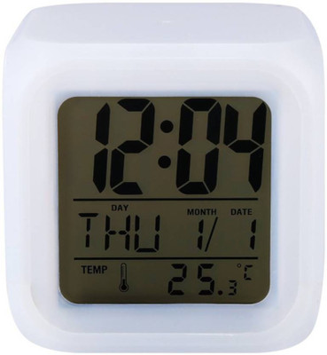 Kinzi Digital White Clock