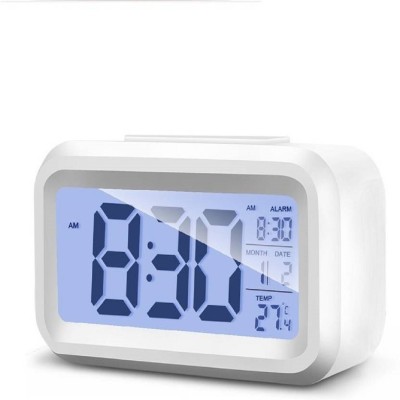 Kadio Digital White Clock