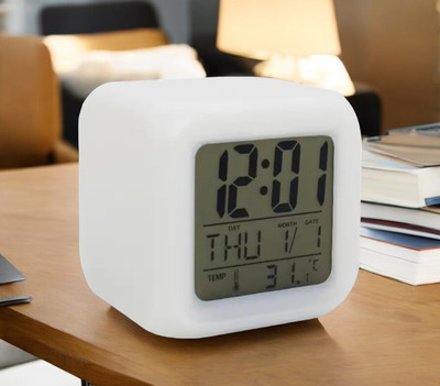 omkarzone Digital White Clock