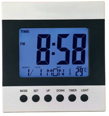 Nxz Digital Digital Black Clock