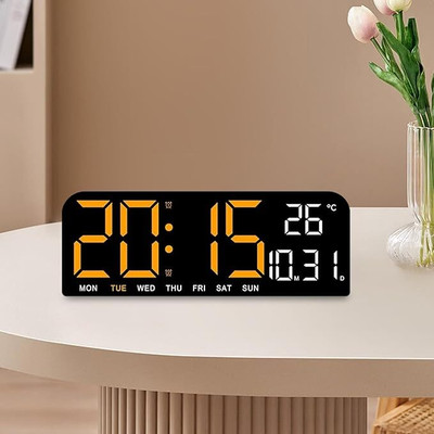 Kagbeni Analog-Digital Yellow Clock