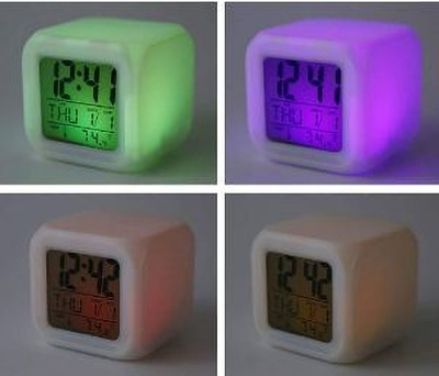 GVJ TRADERS Digital White Clock