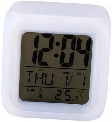 GLARIXA Digital White Clock