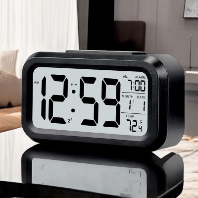 omkarzone Digital Black Clock