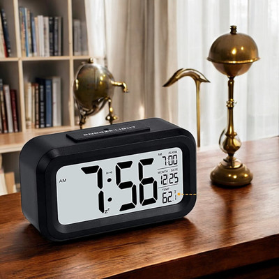 omkarzone Digital Black Clock