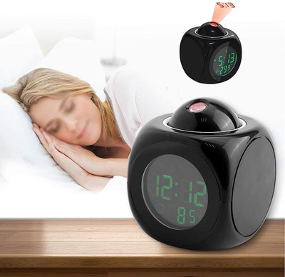 VOLTegIC Digital Black Clock