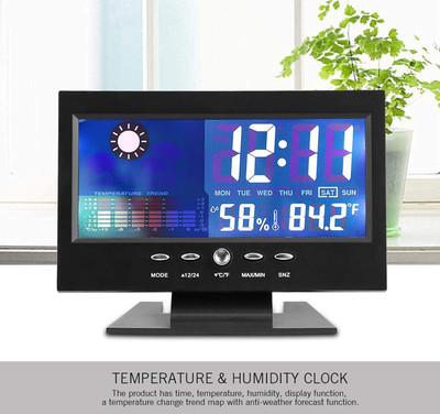 RetiMati Analog-Digital Black Clock