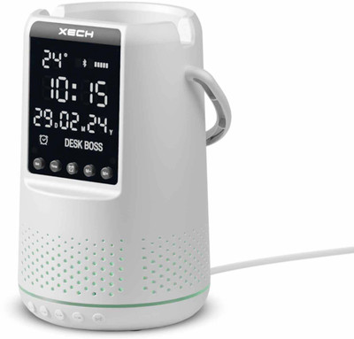 xech Digital Deskboss White Clock