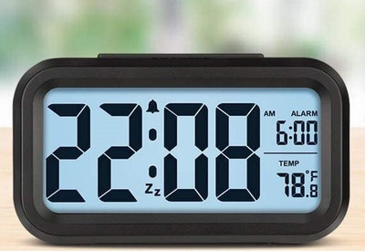 omkarzone Digital Black Clock