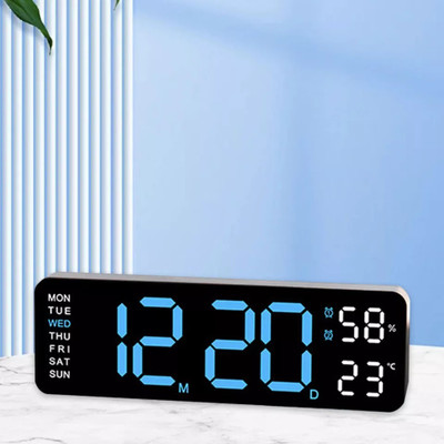 DHAVJ Digital Black Clock