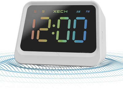 xech Digital White Clock