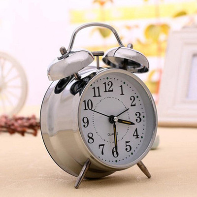 VOLTegIC Analog Silver Clock