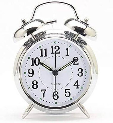 FIVANIO Analog Silver Clock