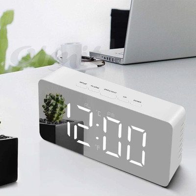 VIDORA Digital Silver Clock