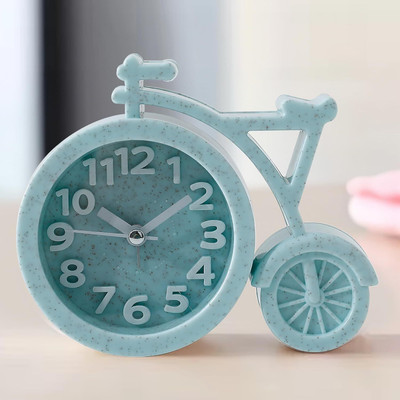 Ekhasa Analog Bicycle Table Alarm Clock for Study Table & Kids Bedroom | Blue Clock