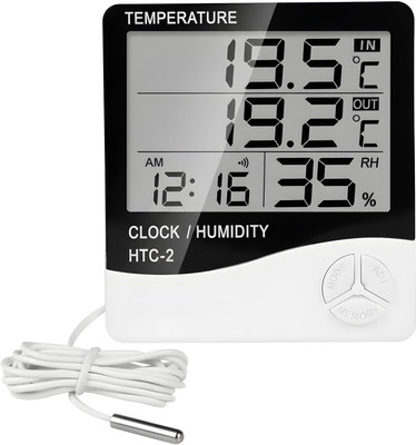 AERYS Digital White Black Clock