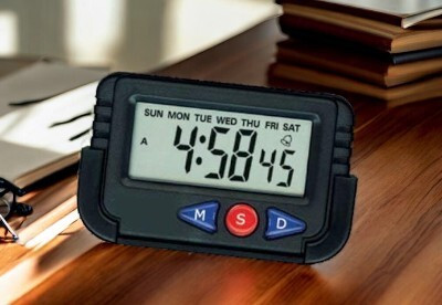 omkarzone Digital Black Clock