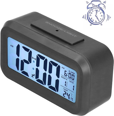 RHONNIUM Digital Black Clock