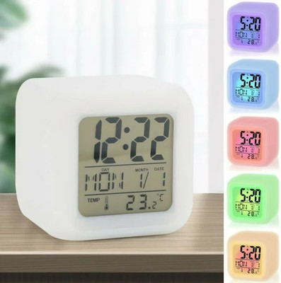 RECTITUDE Digital White Clock