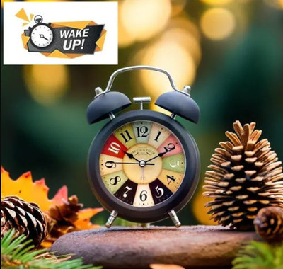 SPARKPLUG Analog Black Metallic matte Clock